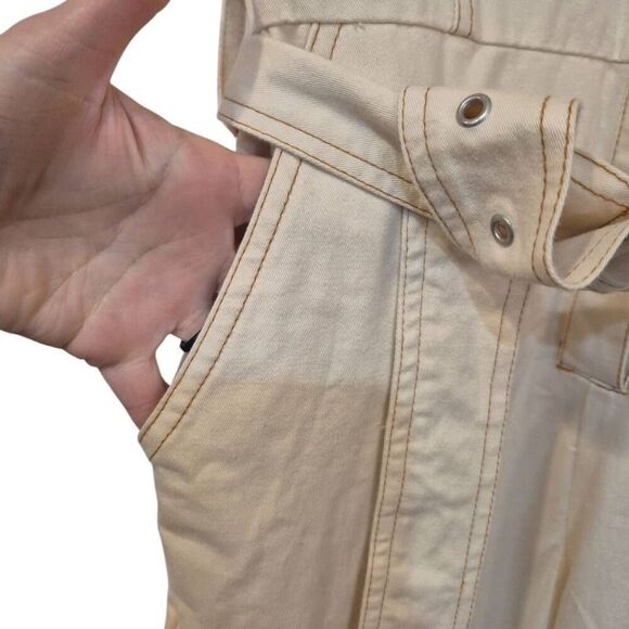 Roolee Women's Ivory Cotton Short Sleeve Jumpsuit - Picture 4 of 15